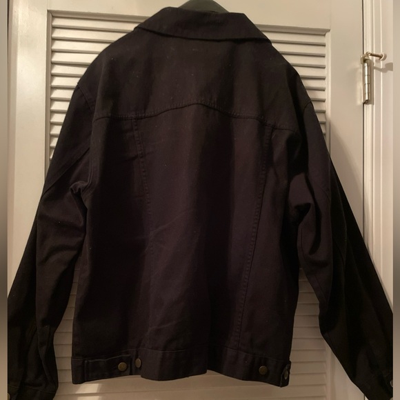 LEE black denim XL trucker jean jacket vtg 2000 NWOT Regular Cut workwear grunge - Picture 5 of 13